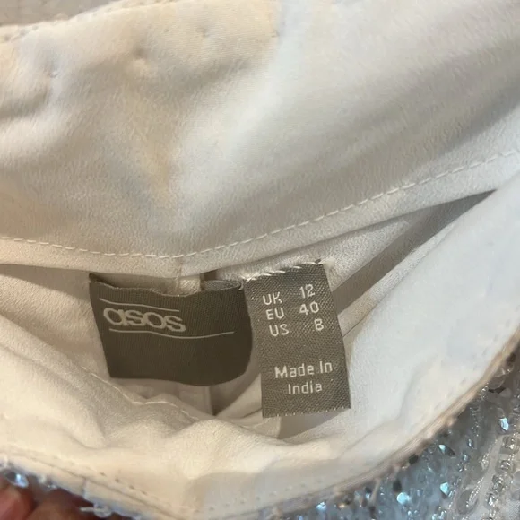 ASOS White Sequin Blazer and Pants Set - Picture 5 of 7